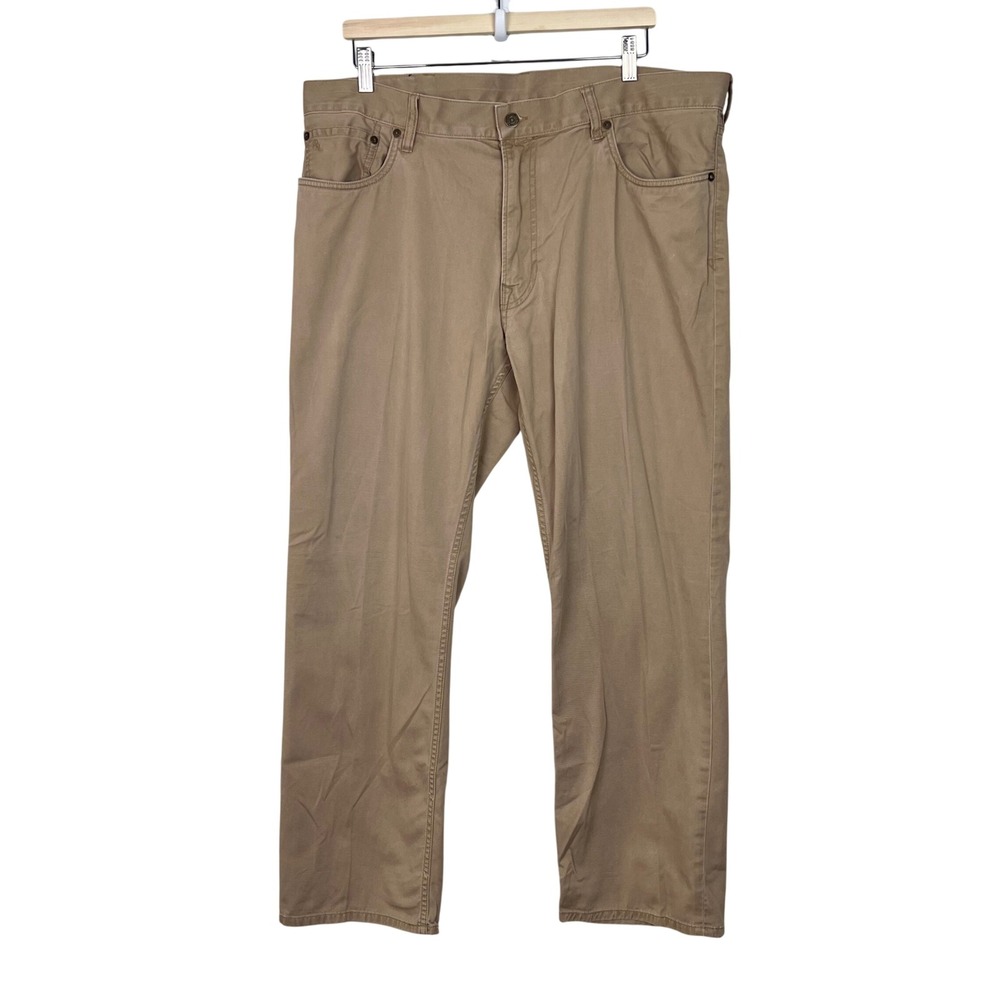 Polo Ralph Lauren 650 Straight Leg Khaki Chino Pants Mens 38x30 Tan‎ Cotton